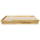 Bed Frame without Mattress 180x200 cm Solid Wood Oak - Rear View