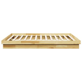Bed Frame without Mattress 180x200 cm Solid Wood Oak - Close-Up Angle