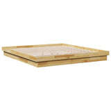 Bed Frame without Mattress 180x200 cm Solid Wood Oak - Low Angle
