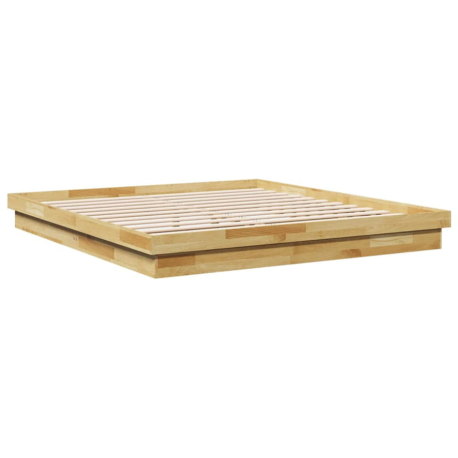 Bed Frame without Mattress 180x200 cm Solid Wood Oak