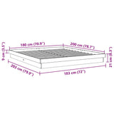 Bed Frame without Mattress 180x200 cm Solid Wood Oak