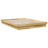 Bed Frame without Mattress 150x200 cm Solid Wood Oak