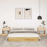 Bed Frame without Mattress 150x200 cm Solid Wood Oak - Top-Down View