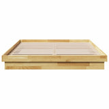 Bed Frame without Mattress 150x200 cm Solid Wood Oak - Rear View