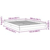 Bed Frame without Mattress 150x200 cm Solid Wood Oak - Extra Image