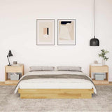 Bed Frame without Mattress 135x190 cm Solid Wood Oak