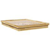 Bed Frame without Mattress 135x190 cm Solid Wood Oak - Low Angle