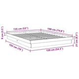 Bed Frame without Mattress 135x190 cm Solid Wood Oak