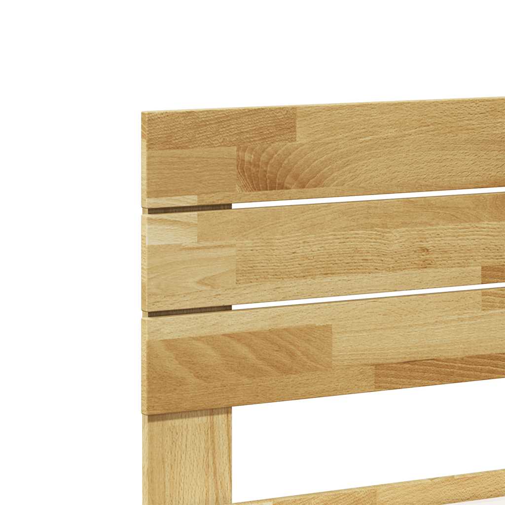 Bed Frame with Headboard without Mattress 90x190 cm Solid Wood Oak