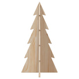 Wooden Christmas Tree for Decoration 59.5 cm Solid Wood Pine - Side View