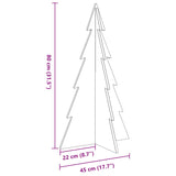 Wooden Christmas Tree for Decoration 80 cm Solid Wood Pine - Low Angle
