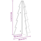Wooden Christmas Tree for Decoration 69.5 cm Solid Wood Pine - Low Angle