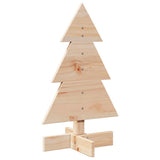 Wooden Christmas Tree for Decoration 60 cm Solid Wood Pine - Front View
