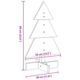 Wooden Christmas Tree for Decoration 60 cm Solid Wood Pine - Low Angle