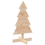 Wooden Christmas Tree for Decoration 80 cm Solid Wood Pine - Front View