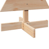 Wooden Christmas Tree for Decoration 80 cm Solid Wood Pine - Rear View