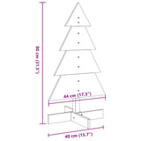 Wooden Christmas Tree for Decoration 80 cm Solid Wood Pine - Low Angle