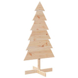 Wooden Christmas Tree for Decoration 120 cm Solid Wood Pine - Front View