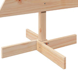 Wooden Christmas Tree for Decoration 120 cm Solid Wood Pine - Rear View