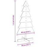 Wooden Christmas Tree for Decoration 120 cm Solid Wood Pine - Low Angle