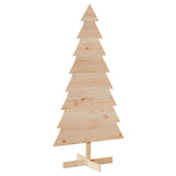 Wooden Christmas Tree for Decoration 150 cm Solid Wood Pine - Front View