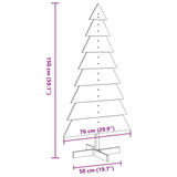 Wooden Christmas Tree for Decoration 150 cm Solid Wood Pine - Low Angle