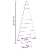 Wooden Christmas Tree for Decoration 180 cm Solid Wood Pine - Low Angle