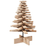 Wooden Christmas Tree for Decoration 80 cm Solid Wood Pine - Front View