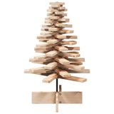 Wooden Christmas Tree for Decoration 80 cm Solid Wood Pine - Side View