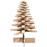 Wooden Christmas Tree for Decoration 80 cm Solid Wood Pine - Top-Down View