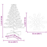 Wooden Christmas Tree for Decoration 80 cm Solid Wood Pine - Low Angle