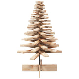 Wooden Christmas Tree for Decoration 100 cm Solid Wood Pine - Side View