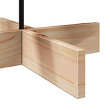 Wooden Christmas Tree for Decoration 100 cm Solid Wood Pine - Rear View