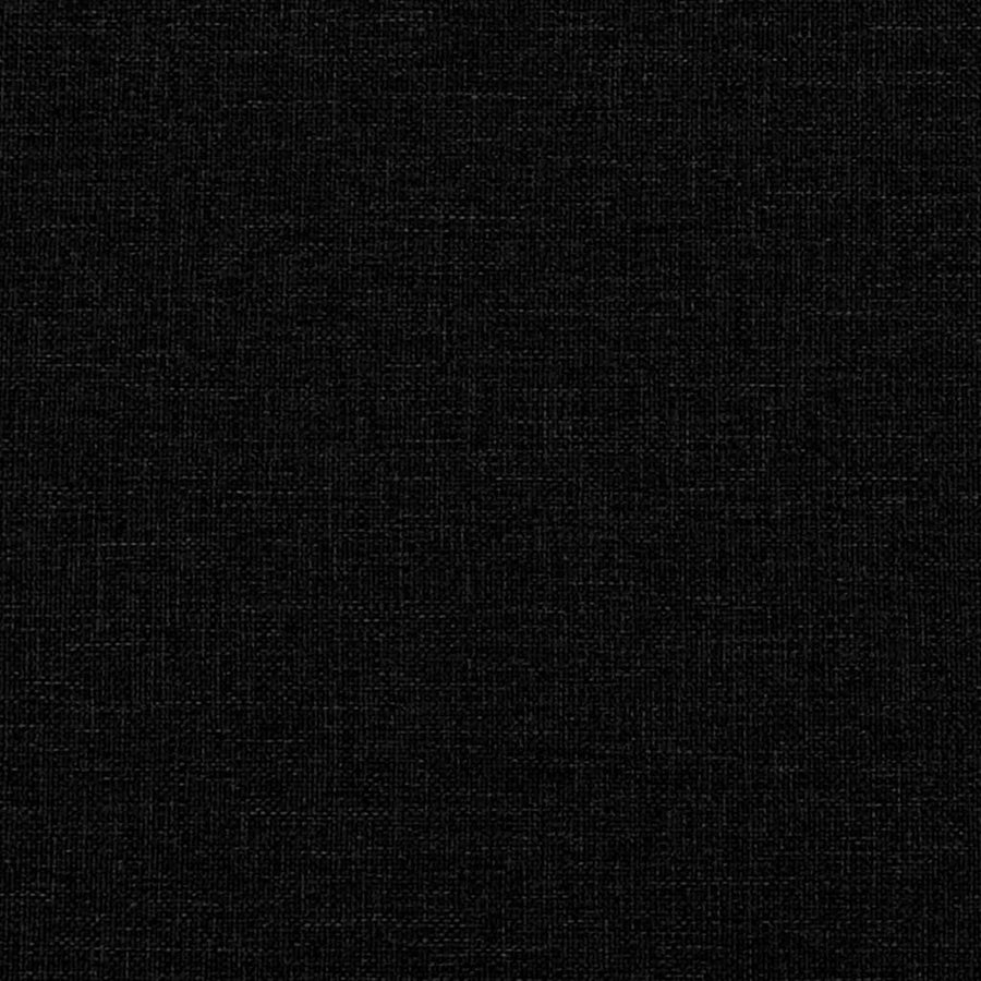 Armchair with Footstool Black Fabric