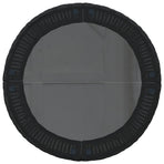 Garden Sofa with Table&Cushions Half-Round Black Poly Rattan