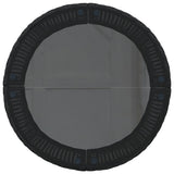 Garden Sofa with Table and Cushions Half-Round Black Poly Rattan - Rear View