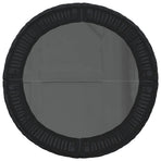 Garden Sofa with Table&Cushions Half-Round Black Poly Rattan