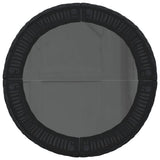 Garden Sofa with Table and Cushions Round Black Poly Rattan