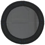 Garden Sofa with Table and Cushions Round Black Poly Rattan