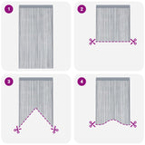 String Curtains 2 pcs Anthracite 140x250 cm - Rear View