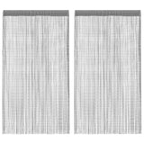 String Curtains 2 pcs Anthracite 140x250 cm - Front View