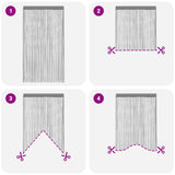 String Curtains 2 pcs Anthracite 140x250 cm - Low Angle