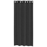 Voile Curtains with Grommets 2 pcs Black 140x245 cm - Top-Down View