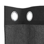 Voile Curtains with Grommets 2 pcs Black 140x245 cm