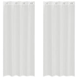 Voile Curtains with Grommets 2 pcs White
