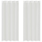 Voile Curtains with Grommets 2 pcs White