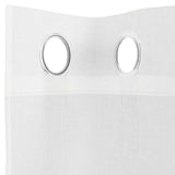 Voile Curtains with Grommets 2 pcs White - 45-Degree Angle