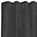 Voile Curtains with Rod Pockets 2 pcs Black - 45-Degree Angle