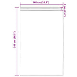 Voile Curtains with Rod Pockets 2 pcs Black - Extra Image