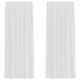 Voile Curtains with Rod Pockets 2 pcs White